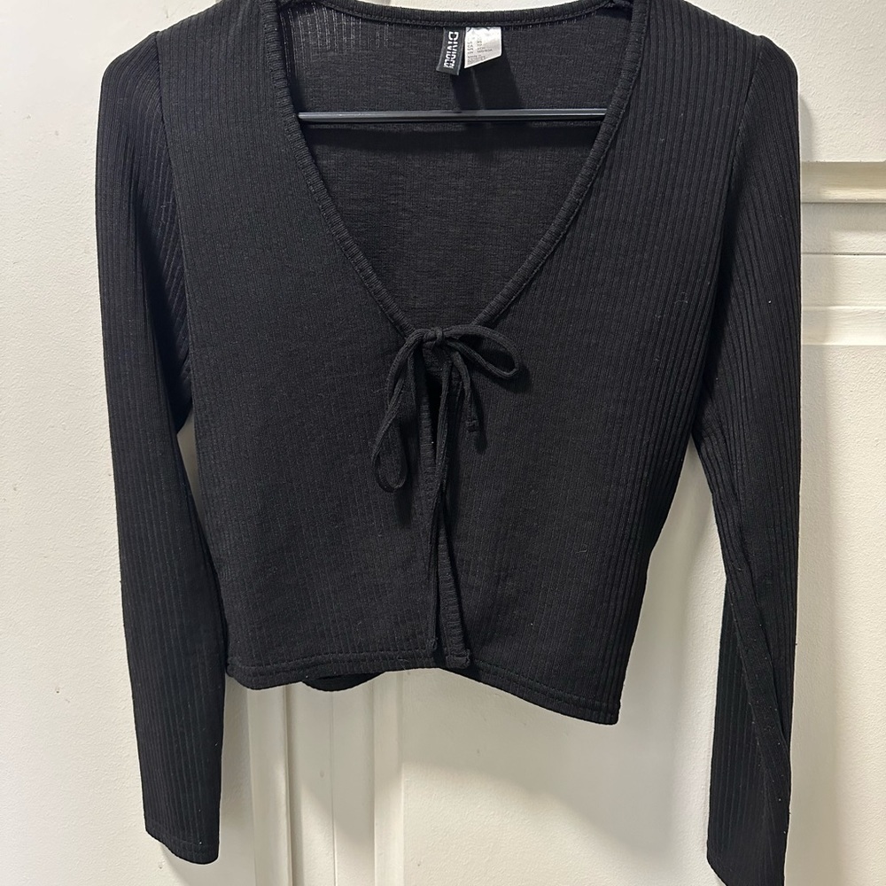 H&M front tie cardigan top